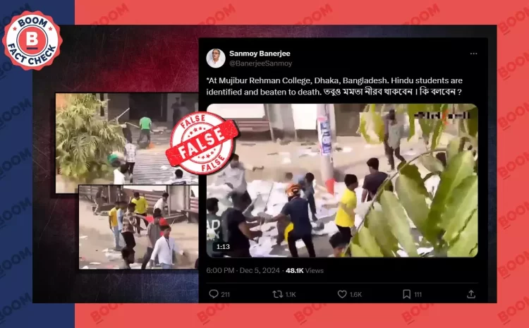  Video Of Student Groups Clashing In Bangladesh Peddled With False Communal Spin